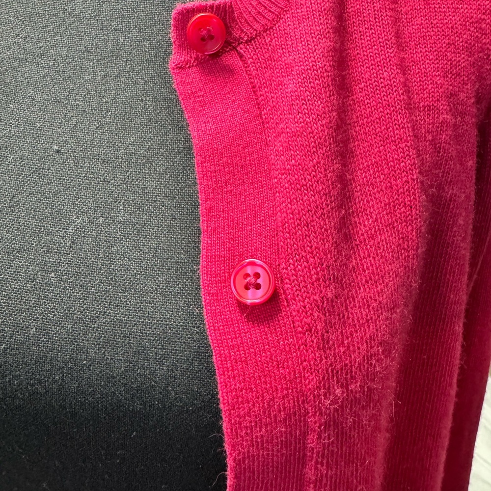 LOFT Petites Hot Pink Button Cardigan SP - Picture 3 of 5